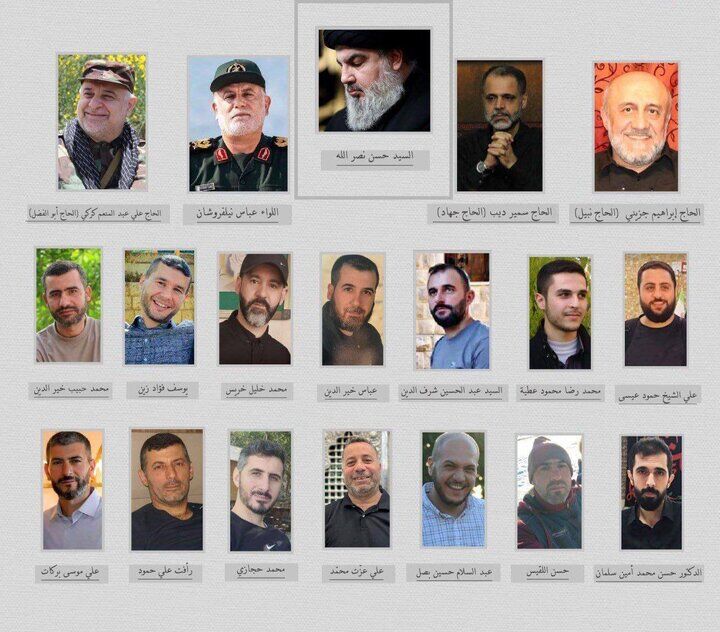 افرادی که همراه با سید حسن نصرالله به شهادت رسیدند + تصاویر