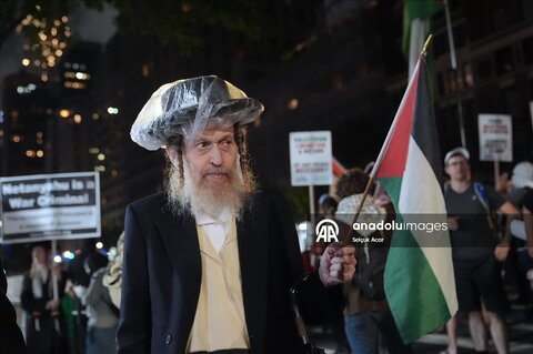 تصاویری از تظاهرات یهودیان ضد صهیونیزم علیه نتانیاهو در نیویورک