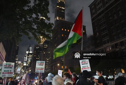 تصاویری از تظاهرات یهودیان ضد صهیونیزم علیه نتانیاهو در نیویورک