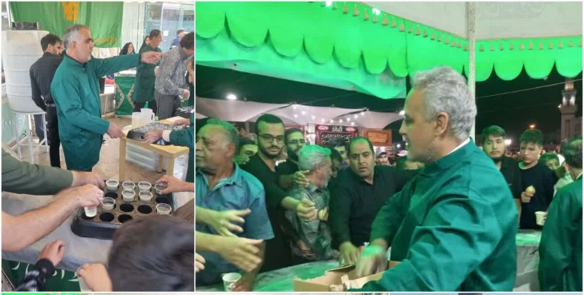 خدمت‌رسانی موکب حوزه مقاومت بسیج آستان قدس رضوی به زائران حرم حضرت معصومه (س) در قم