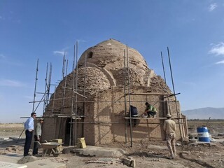آغاز عملیات مرمت گنبد تاریخی شادمهر نیشابور