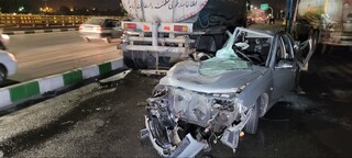۴ مصدوم بر اثر تصادف پژو با کامیون در مشهد