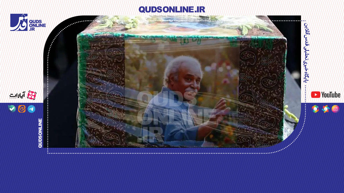 فیلم | پرچم امام حسین(ع) به پیکر محمد کاسبی رسید