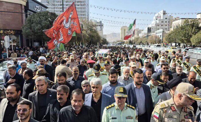 پیکر مرزبان شهید در مشهد تشییع و خاکسپاری شد