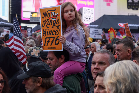 تصاویری از اعتراضات ضد ترامپ، جنبش «بدون پادشاه» در سراسر آمریکا