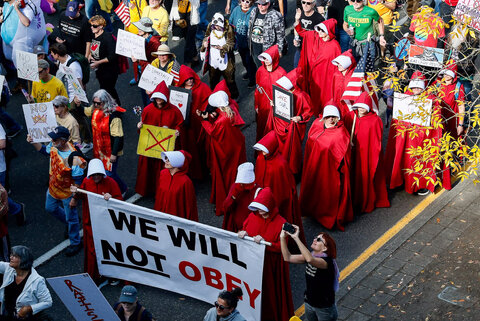 تصاویری از اعتراضات ضد ترامپ، جنبش «بدون پادشاه» در سراسر آمریکا