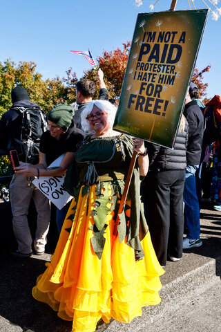 تصاویری از اعتراضات ضد ترامپ، جنبش «بدون پادشاه» در سراسر آمریکا