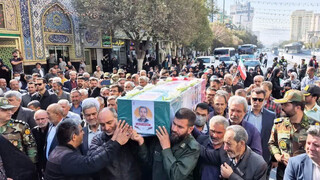 تشییع پیکر جانباز ۷۰ درصد شهید در مشهد