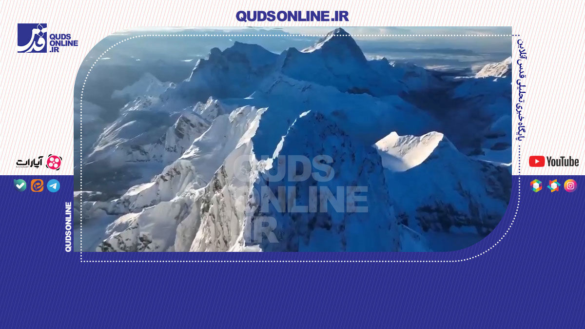 فیلم | تصاویر پهپادی از قله اورست