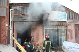 مهار آتش سوزی انبار ضایعات در روستای کلاته