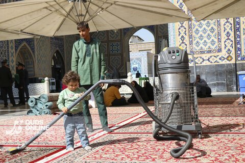 گزارش تصویری | خدمت فرش در حرم امام رضا (ع)