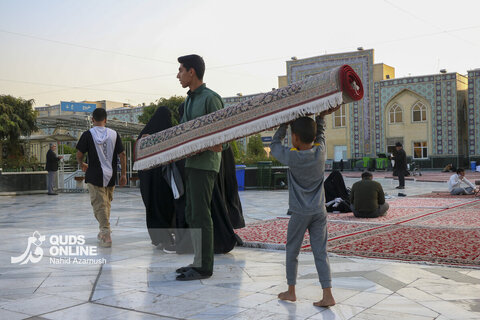 گزارش تصویری | خدمت فرش در حرم امام رضا (ع)