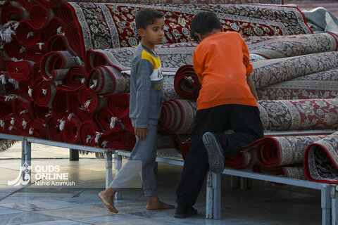 گزارش تصویری | خدمت فرش در حرم امام رضا (ع)