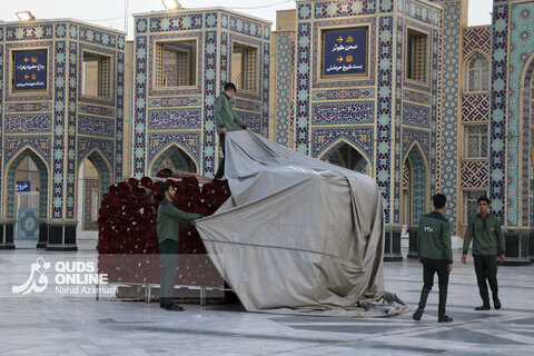 گزارش تصویری | خدمت فرش در حرم امام رضا (ع)