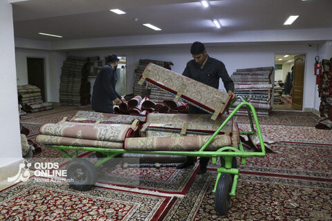 گزارش تصویری | خدمت فرش در حرم امام رضا (ع)