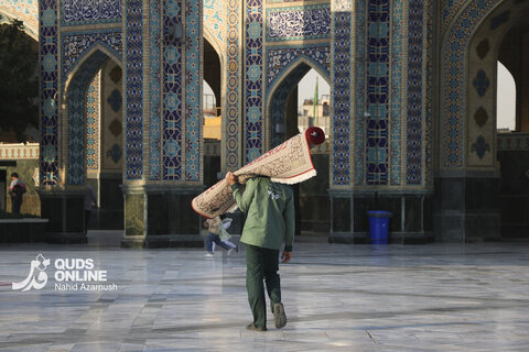 گزارش تصویری | خدمت فرش در حرم امام رضا (ع)