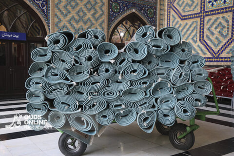 گزارش تصویری | خدمت فرش در حرم امام رضا (ع)