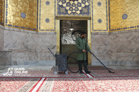 گزارش تصویری | خدمت فرش در حرم امام رضا (ع)