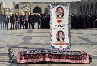 تشییع پیکر مادر ۲ شهید دفاع مقدس در مشهد