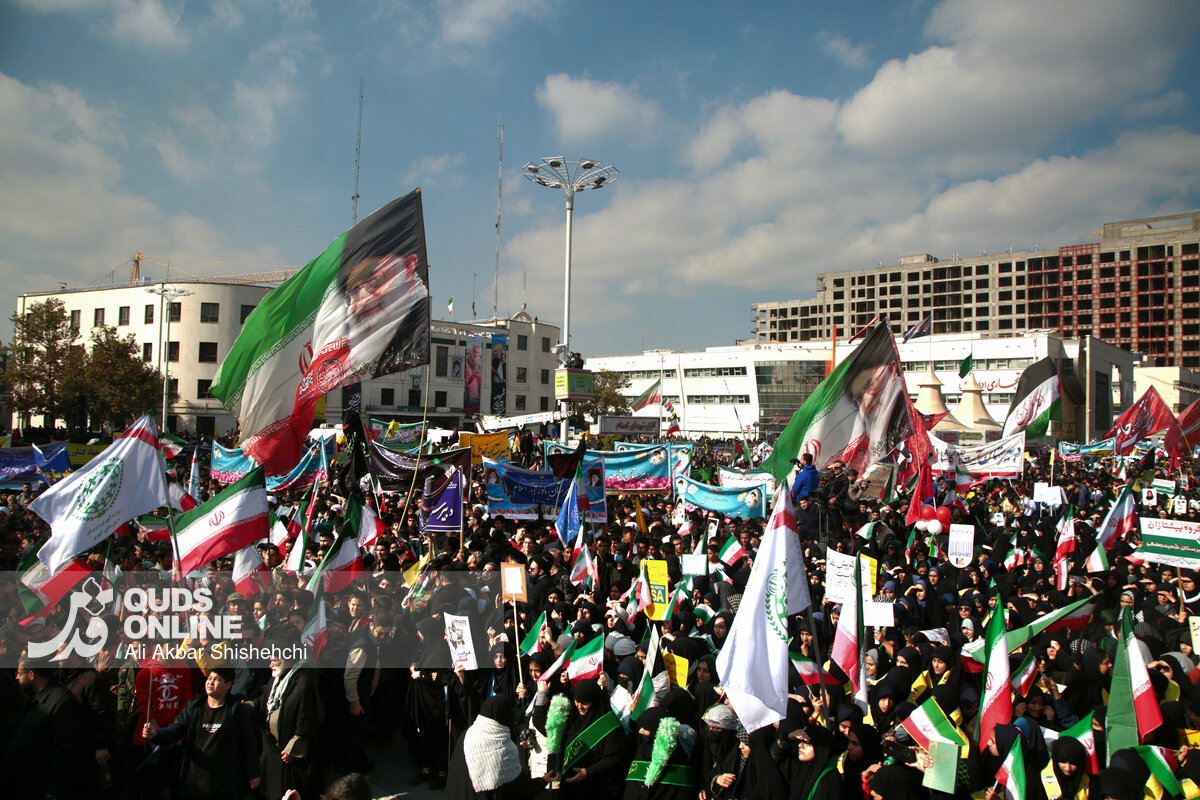 حضور پرشور نوجوانان و جوانان مشهدی در میدان استکبارستیزی