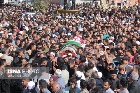 مراسم تشییع پیکر صابر کاظمی - گلستان