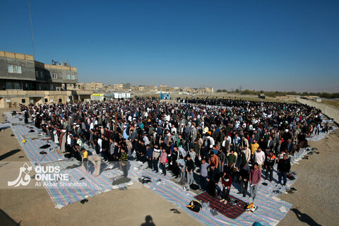 اقامه نماز طلب باران در مشهد