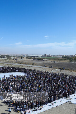 اقامه نماز طلب باران در مشهد