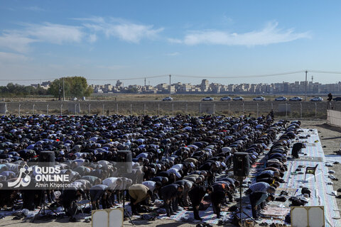 اقامه نماز طلب باران در مشهد