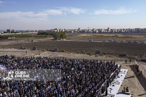 اقامه نماز طلب باران در مشهد