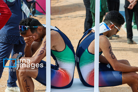 ناراحتی دوندگان ایرانی پس از عدم کسب نتیجه در مسابقات دو بازی‌های کشورهای اسلامی