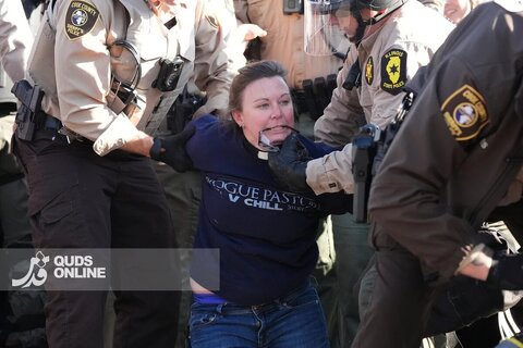 درگیری معترضان آمریکایی با پلیس مهاجرت شیکاگو