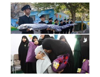 توزیع پوشاک و ملزومات زمستانی میان دانش‌آموزان مدارس کم‌برخوردار مشهد