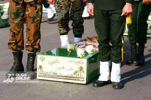 گزارش تصویری | مراسم استقبال از پیکر مطهر 13 شهید گمنام - فرودگاه شهید هاشمی‌نژاد مشهد