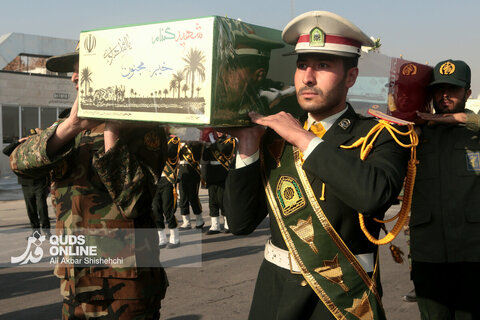 گزارش تصویری | مراسم استقبال از پیکر مطهر 13 شهید گمنام - فرودگاه شهید هاشمی‌نژاد مشهد