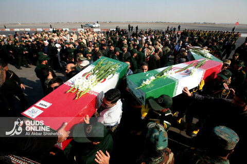 گزارش تصویری | مراسم استقبال از پیکر مطهر 13 شهید گمنام - فرودگاه شهید هاشمی‌نژاد مشهد