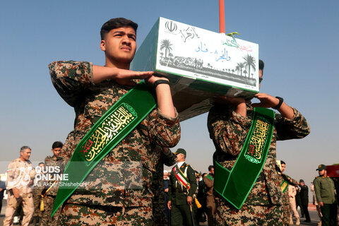 گزارش تصویری | مراسم استقبال از پیکر مطهر 13 شهید گمنام - فرودگاه شهید هاشمی‌نژاد مشهد