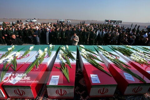 گزارش تصویری | مراسم استقبال از پیکر مطهر 13 شهید گمنام - فرودگاه شهید هاشمی‌نژاد مشهد