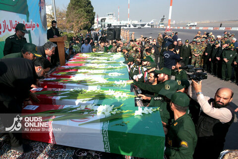 گزارش تصویری | مراسم استقبال از پیکر مطهر 13 شهید گمنام - فرودگاه شهید هاشمی‌نژاد مشهد