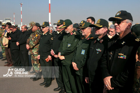 گزارش تصویری | مراسم استقبال از پیکر مطهر 13 شهید گمنام - فرودگاه شهید هاشمی‌نژاد مشهد