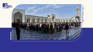 فیلم | تصاویری از اقامه نماز باران با حضور زائران و مجاوران در حرم مطهر رضوی