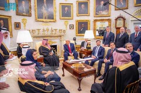 مراسم استقبال از محمد بن سلمان در کاخ سفید