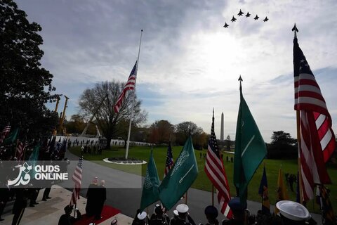 مراسم استقبال از محمد بن سلمان در کاخ سفید