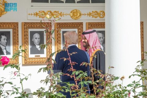 مراسم استقبال از محمد بن سلمان در کاخ سفید