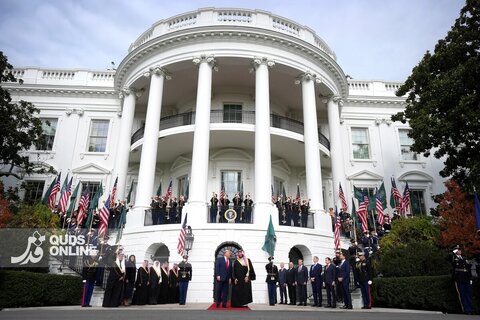 مراسم استقبال از محمد بن سلمان در کاخ سفید