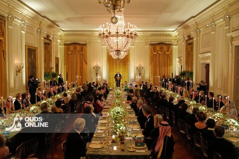 مراسم استقبال از محمد بن سلمان در کاخ سفید