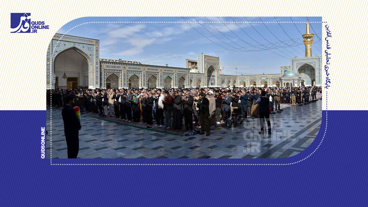 فیلم | تصاویری از اقامه نماز باران با حضور زائران و مجاوران در حرم مطهر رضوی