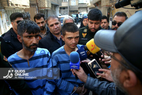 گزارش تصویری | بازسازی صحنه جرم زورگیری از 2 نوجوان مشهدی