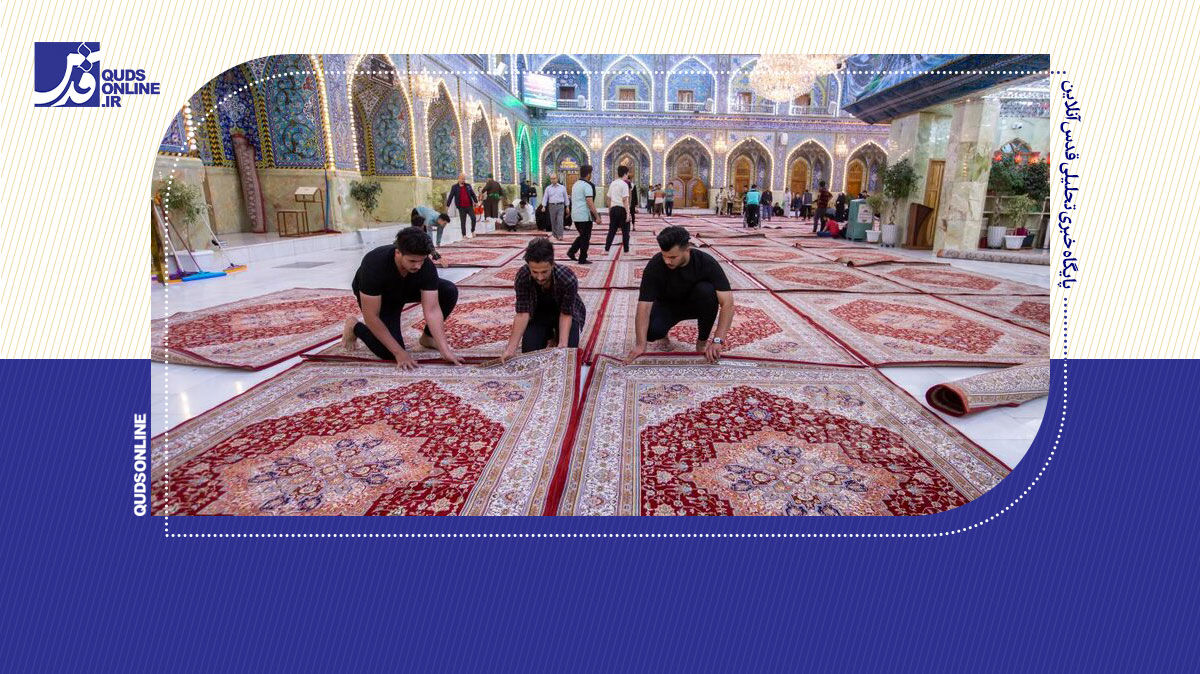 فیلم | لحظاتی از مراسم تعویض فرش‌های حرم حضرت عباس(ع)