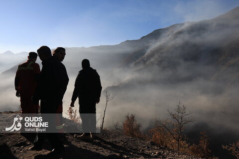 گزارش تصویری | آخرین تصاویر از آتش‌سوزی جنگل الیت