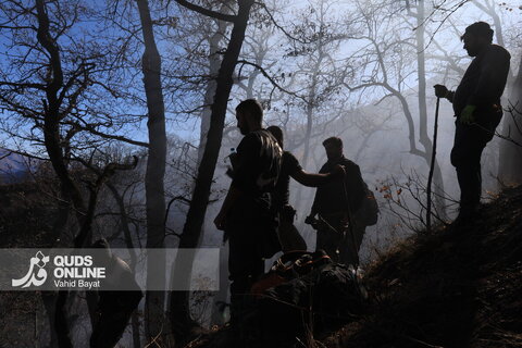 گزارش تصویری | آخرین تصاویر از آتش‌سوزی جنگل الیت